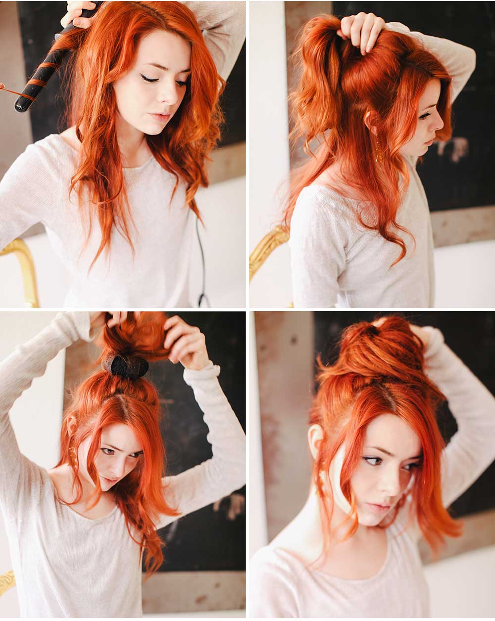 Kızıl Saçlar İçin Sevimli Topuz