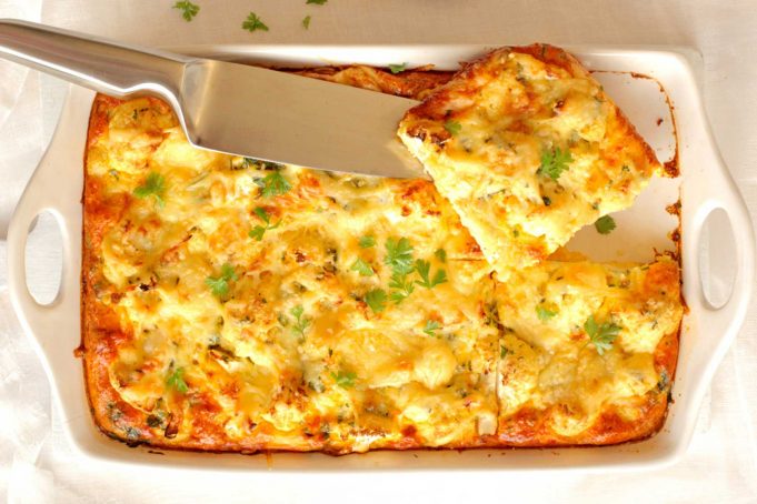 Karnabaharlı Frittata Yemeği Karnabaharlı Frittata Yemeği